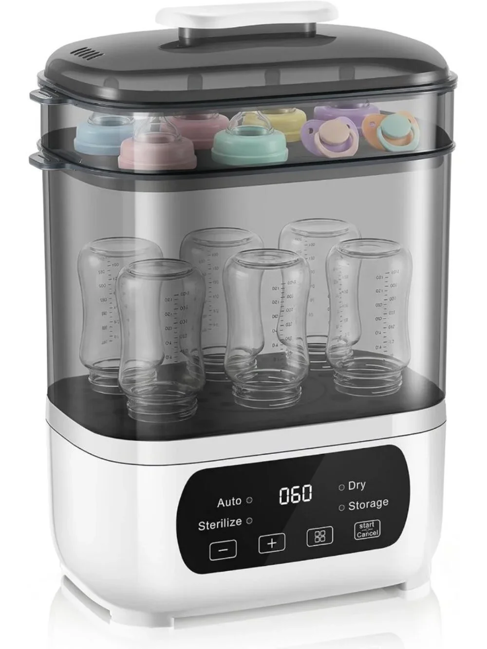 4-in-1 Electric Baby Bottle Steamer & Dryer, LED Touch Screen, Auto Shut-Off